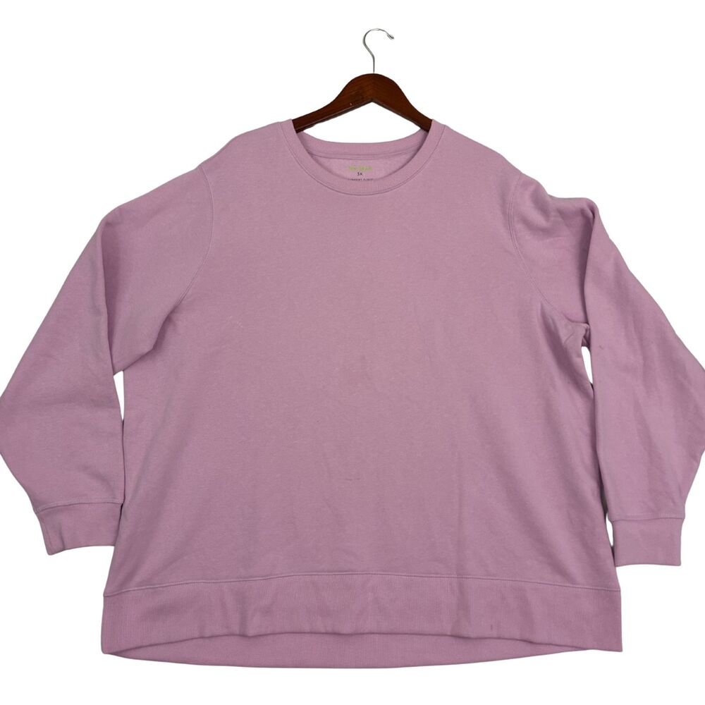 Tek Gear Womens 3X Pink Ultrasoft Fleece Crewneck Sweatshirt Pullover Plus Size